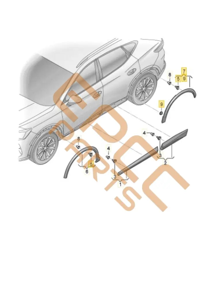 CUPRA FORMENTOR WHEEL COVER FOR FENDER (RIGHT REAR) 5FF853818H Wheels
