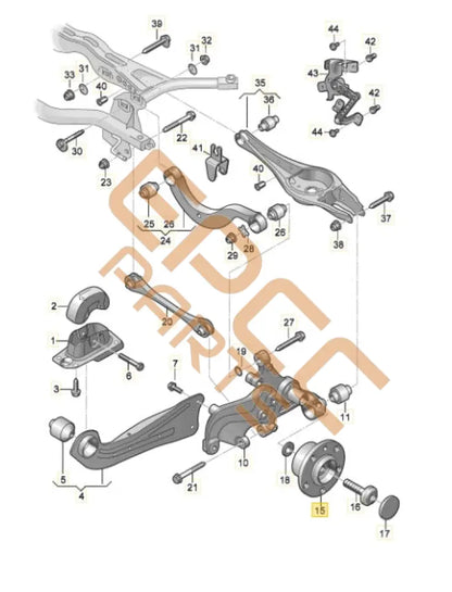 CUPRA FORMENTOR 2022 WHEELHUB WITH BEARING (REAR LEFT) 5WF501611 Wheels