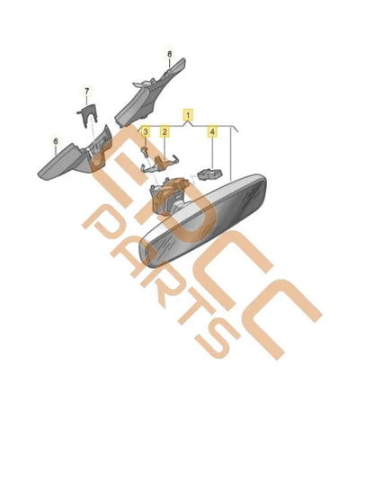 SEAT CUPRA INTERIOR REAR VIEW MIRROR 3G0857511AM Mirrors