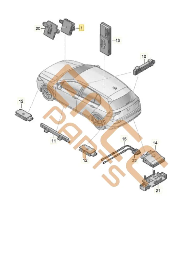 SEAT CUPRA KEYLESS ENTRY MODULE WITH COVER 5WA959436J 5WA959436Q