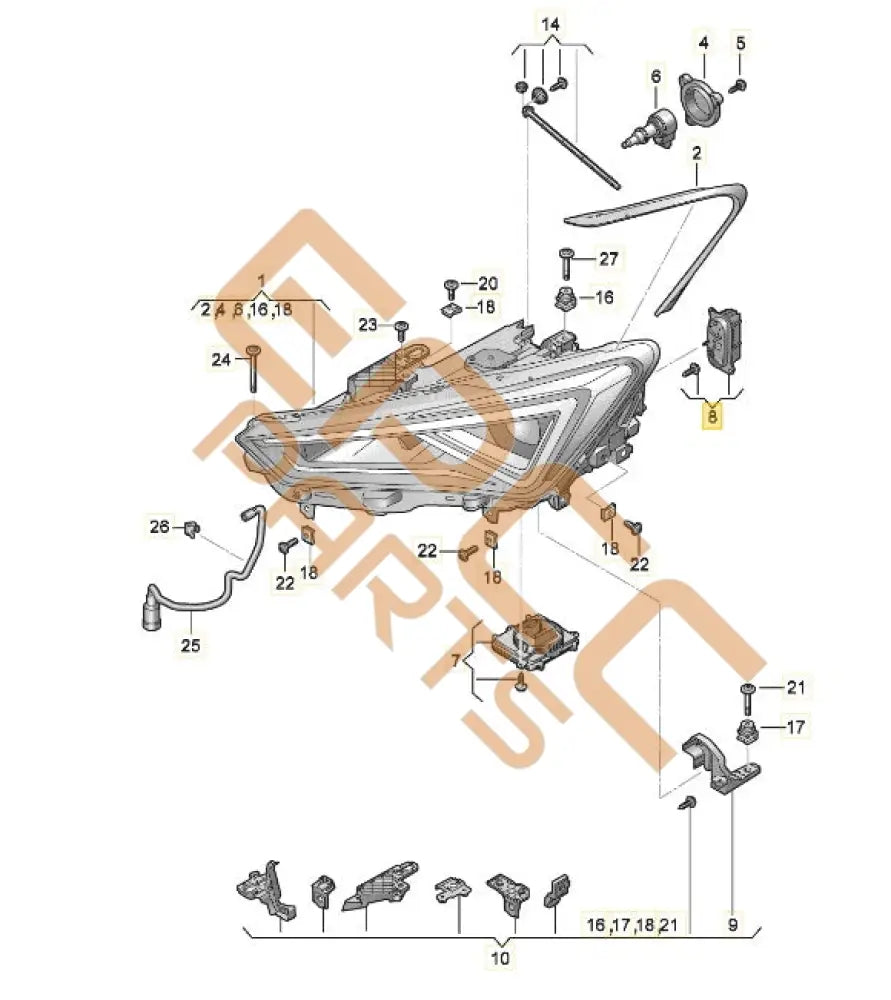 SEAT CUPRA LED WITH HEAT SINK (RIGHT-LEFT) 5FJ941476 5FJ941475