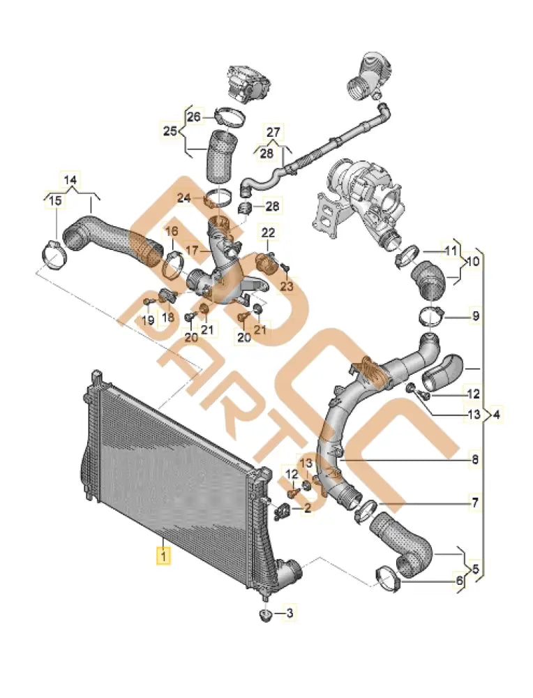 CUPRA LEON 2023 CHARGE AIR COOLER 5Q0145803AC 5Q0145803AE