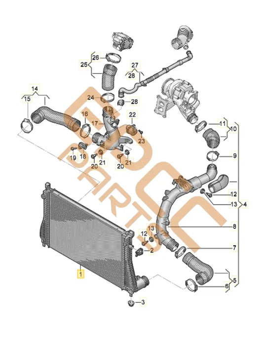 CUPRA LEON 2023 CHARGE AIR COOLER 5Q0145803AC 5Q0145803AE