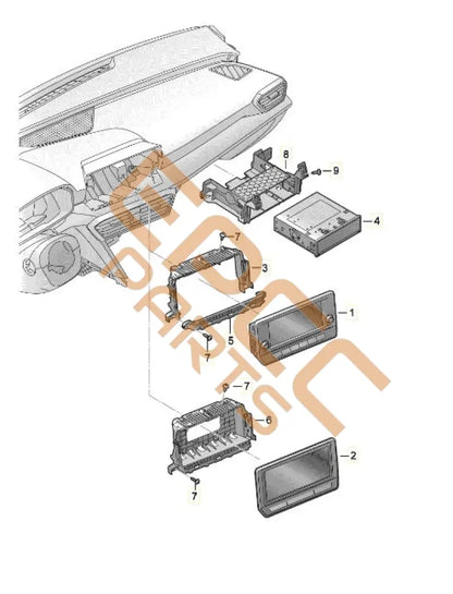 CUPRA LEON 2023 CONTROL UNIT FOR DISPLAY UNIT 5FA035820
