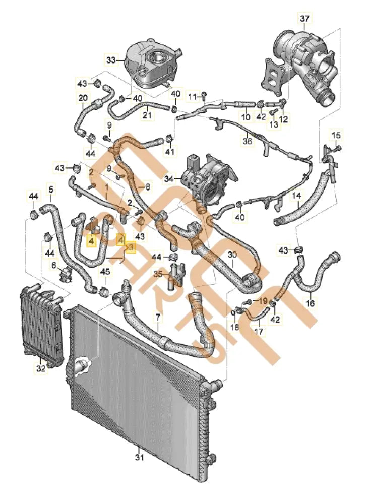 CUPRA LEON 2023 COOLANT HOSE 5WA122101AD Coolant