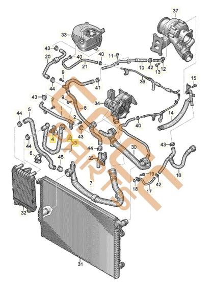 CUPRA LEON 2023 COOLANT HOSE 5WA122101AD Coolant