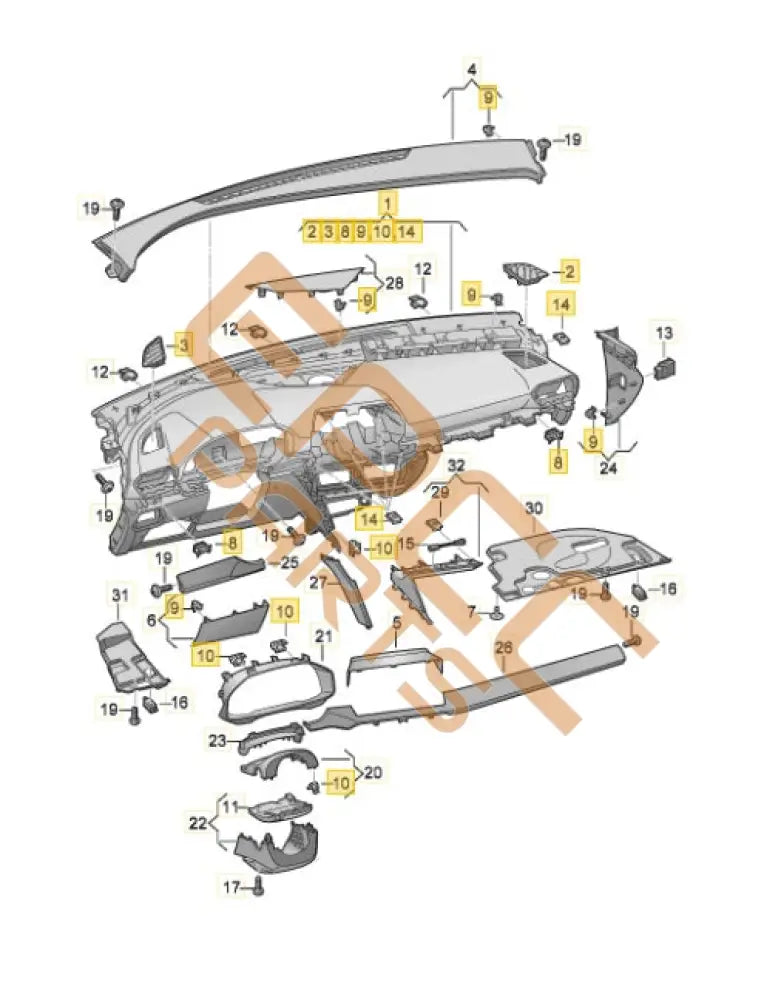 SEAT CUPRA LEON 2024 DASHBOARD 5FH857003J Dash
