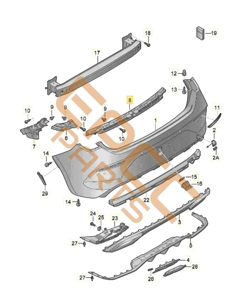 CUPRA LEON GUIDE FOR REAR BUMPER 5FA807863