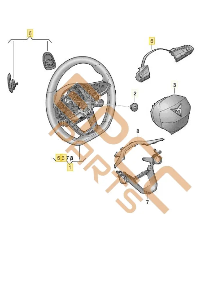 CUPRA MULT.STEERING WHEEL 5FA419091FT Wheels