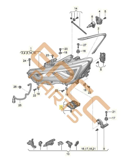 CUPRA POWER MODULE FOR MAIN LIGHT ELECTRONICS 992941571AE