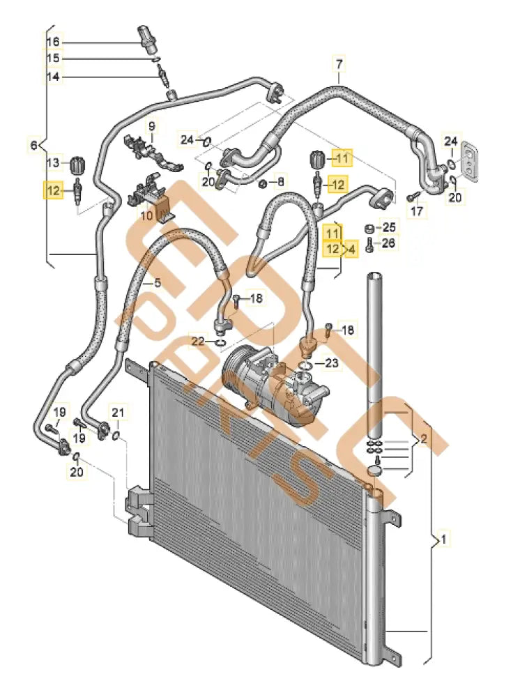 CUPRA REFRIGERANT LINE 5WA816743B