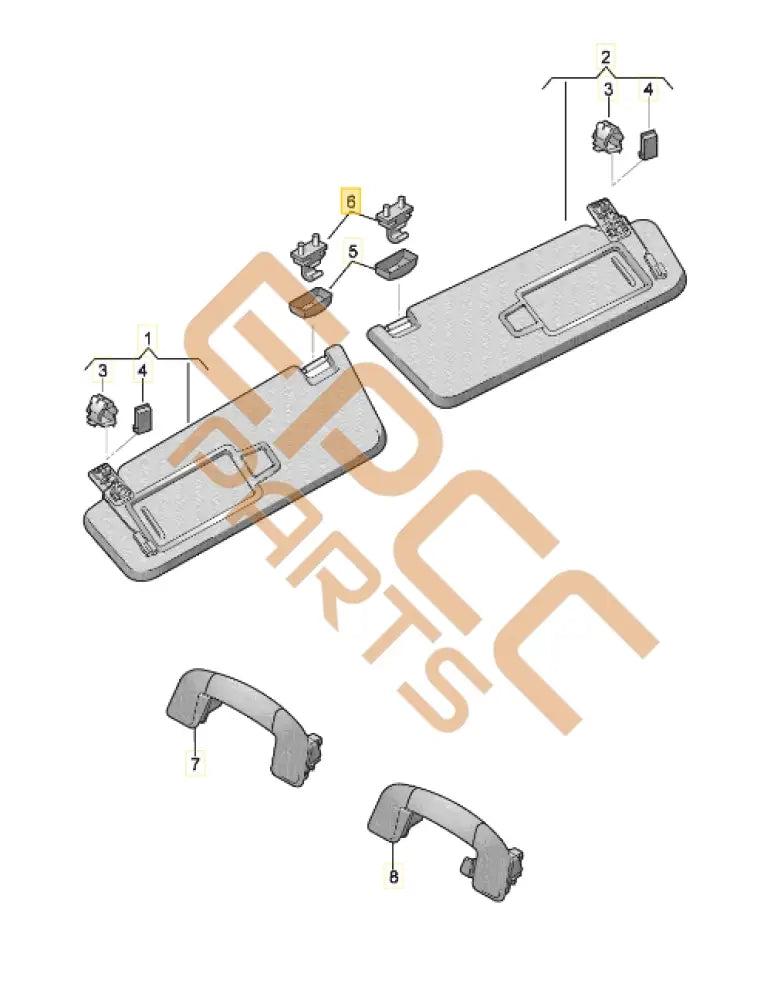 CUPRA RETAINER FOR SUN VISOR 4G0857562A