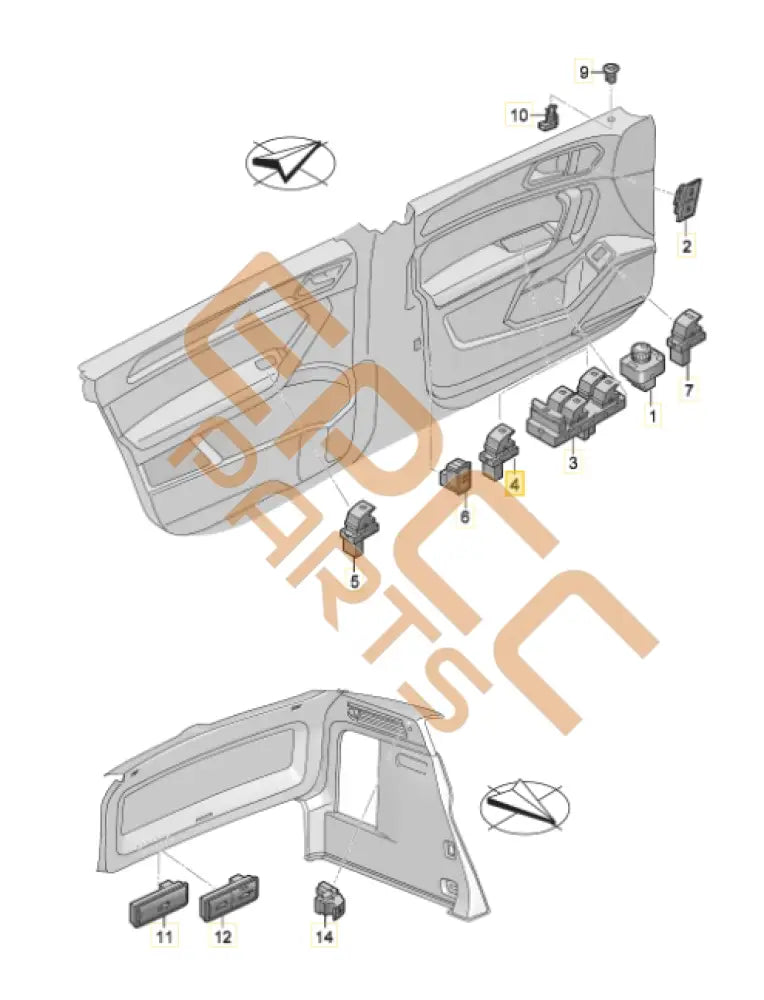 CUPRA SWITCH FOR ELECTRIC WINDOW REGULATOR 5G0959855K