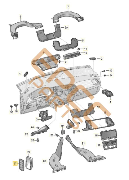 CUPRA VENT TRIM (LEFT A. RIGHT) 7N0819465F