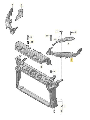 CUPRA LEON 2023 GUIDE PIECE FOR HEADLAMP 5FA807889C