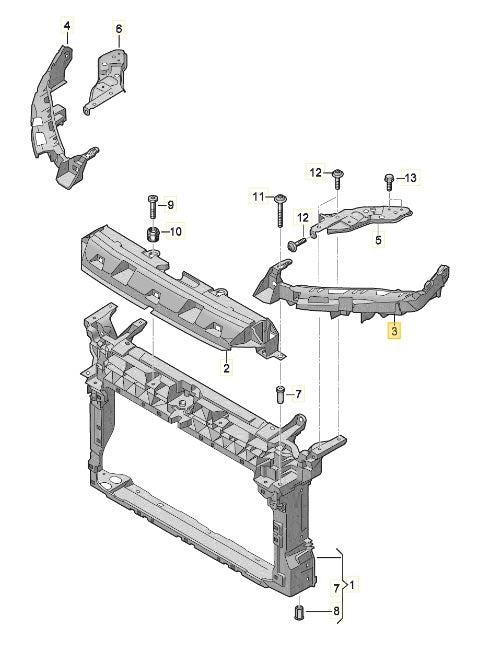 CUPRA LEON 2023 GUIDE PIECE FOR HEADLAMP 5FA807889C