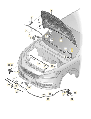 SEAT CUPRA LEON LID HINGE (LEFT) 5FA823301