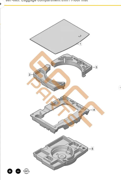 PIECE FOR LUGGAGE COMPARTMENT (5FF863495C 5FF863496B)