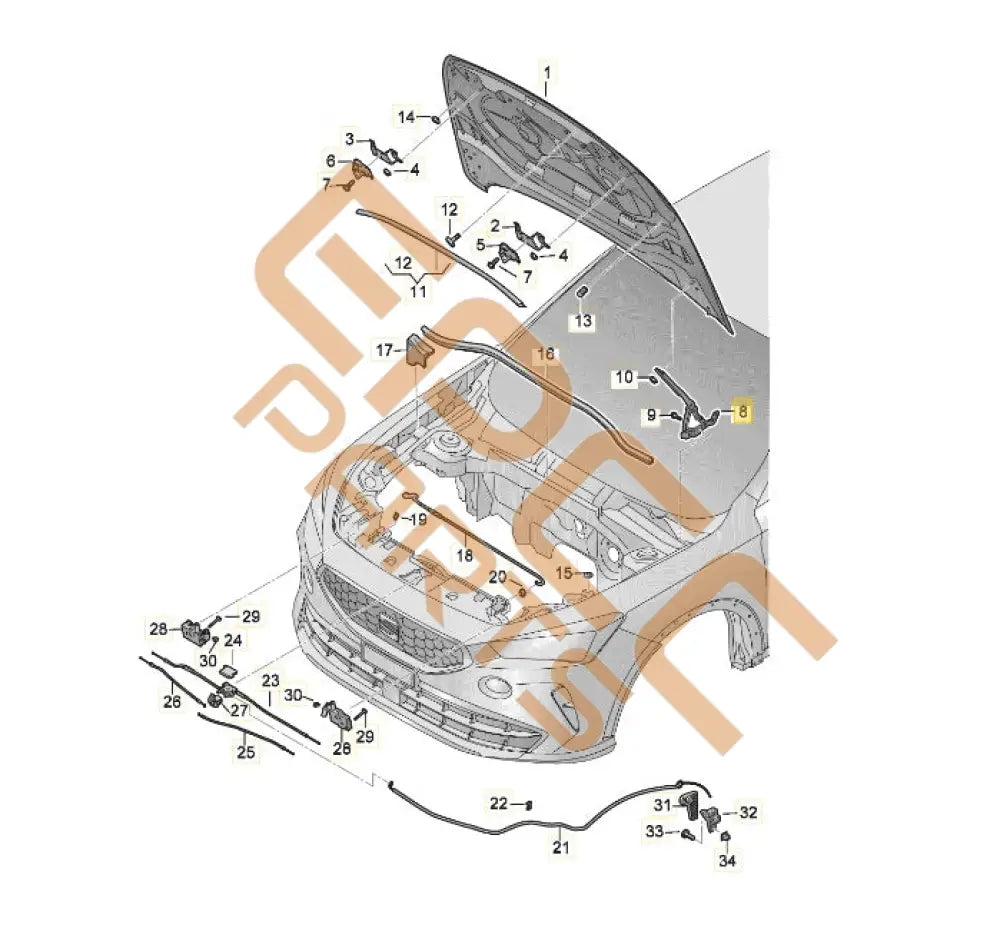 SEAT CUPRA FORMENTOR 2022 LID HINGE (LEFT) 5FF823301