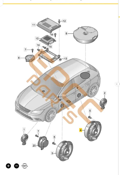 sub-woofer door speaker 4K9035411A